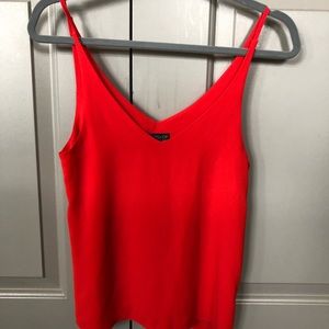TopShop Red V-neck Tank